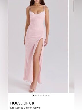 HOUSE OF CB Lini corset chiffon gown